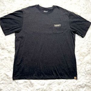 Carhartt T Shirt Mens 2XL Gray Pocket Loose Fit Short Sleeve